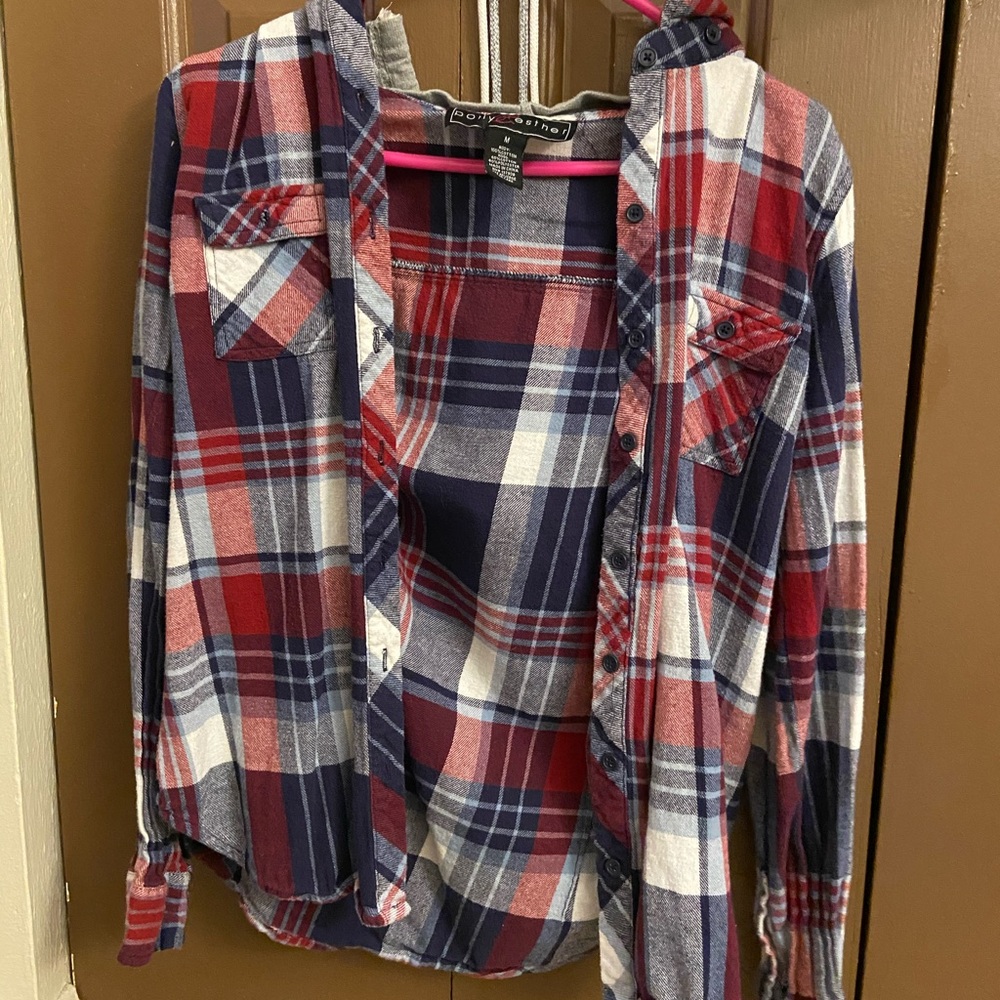 Flannel with hood